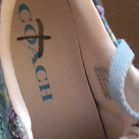 Coach Floral Blue Platform Lace-Up Sneakers for Women - Picture 6 of 6